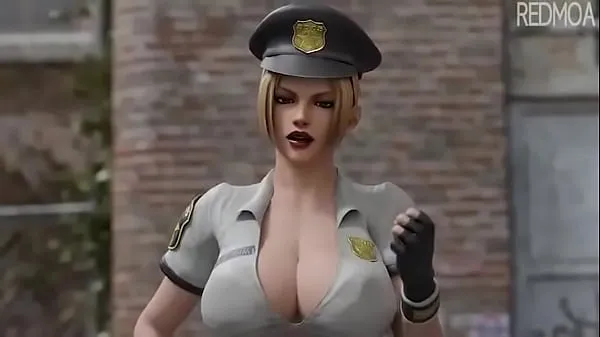 HD female cop want my cock 3d animation Klip teratas