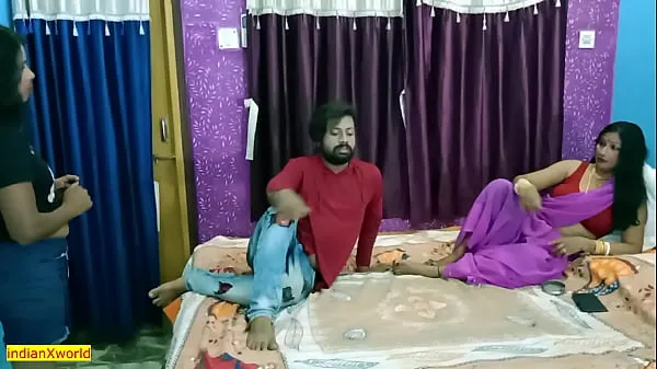 HD自宅でインドのベンガルおばさんのセックスビジネス！汚いオーディオで最高のインドのセックストップクリップ