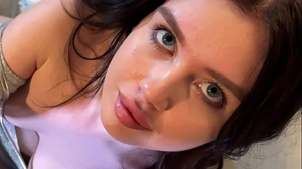 HD Super Hot Amazingly Beautiful Hot Brunette Babe gets a Dick to play and make it cum for Christmas and New Year as Present after try on haul vrhunske posnetke